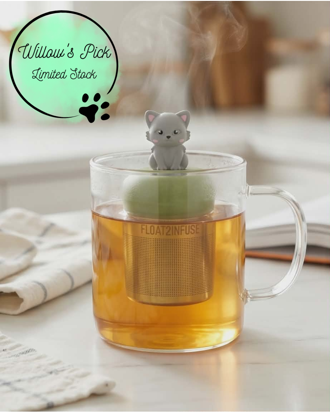 Willow's Pick: Grey Cat Floating Tea Infuser